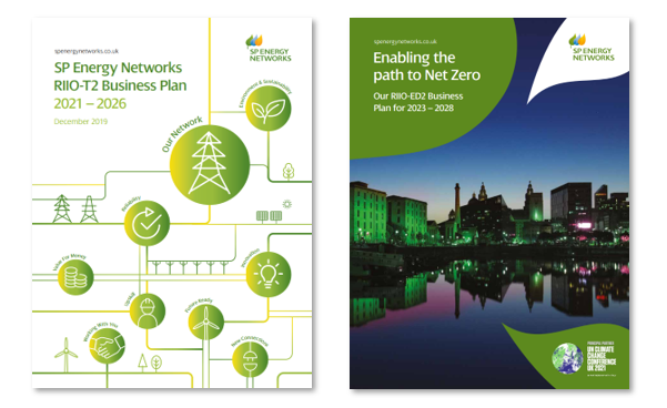 Front covers of our RIIO-T2 and RIIO-ED2 Business Plans