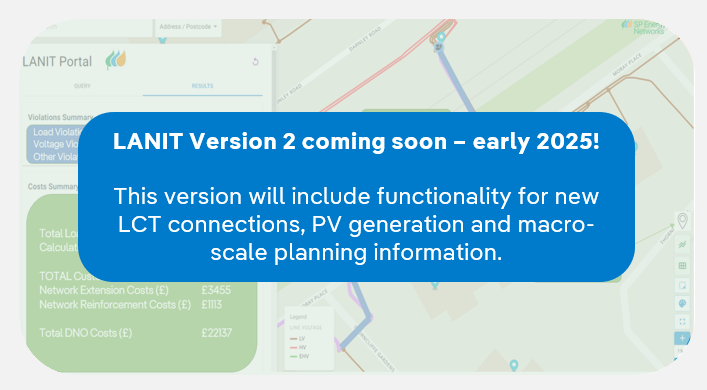 LANIT Version 2 coming soon - early 2025! This version will include functionality for new LCT connections, PV generation and macro-scale planning information