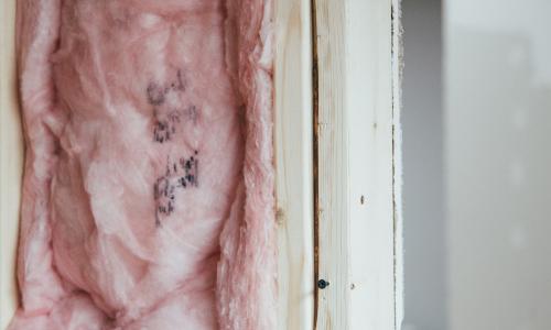 Photo of wall insulation